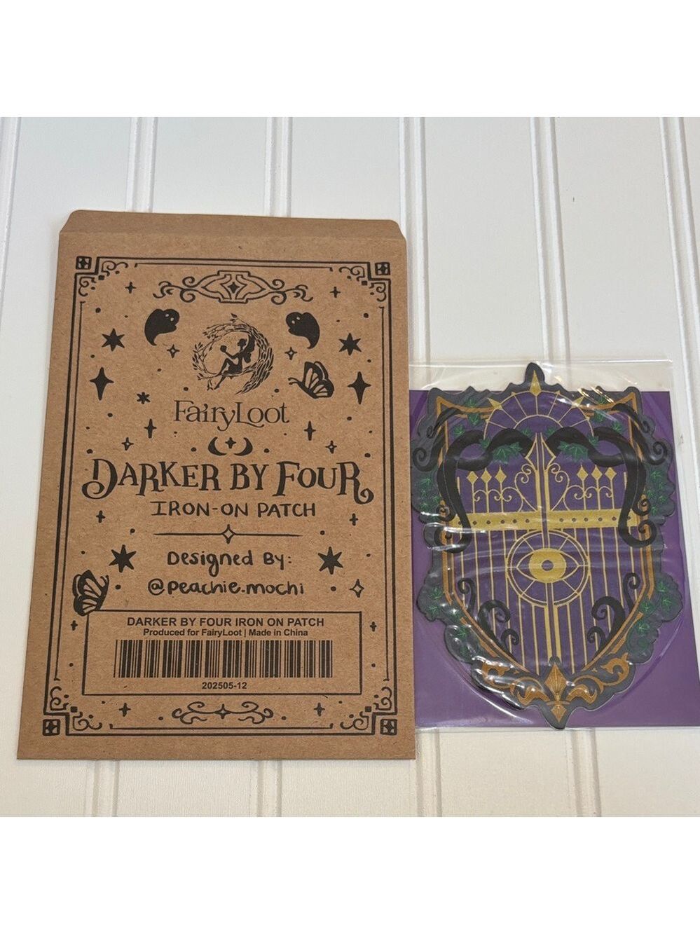 FairyLoot Purple and Gold Iron-On Patch
